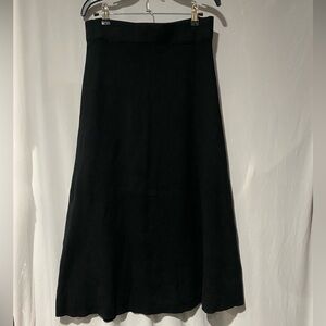 Banana Republic Classic Black A-Line Midi Skirt